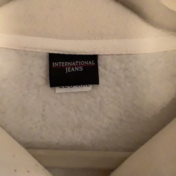 International Jeans cream color Puerto Vallarta women’s zip sweatshirt size XXL - Picture 3 of 10